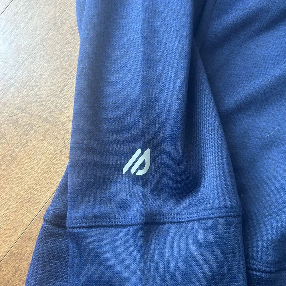 Eddie Bauer Motion FreeDry Fleece Full Zip Hoodie Navy Blue Men's Size L - Picture 4 of 5